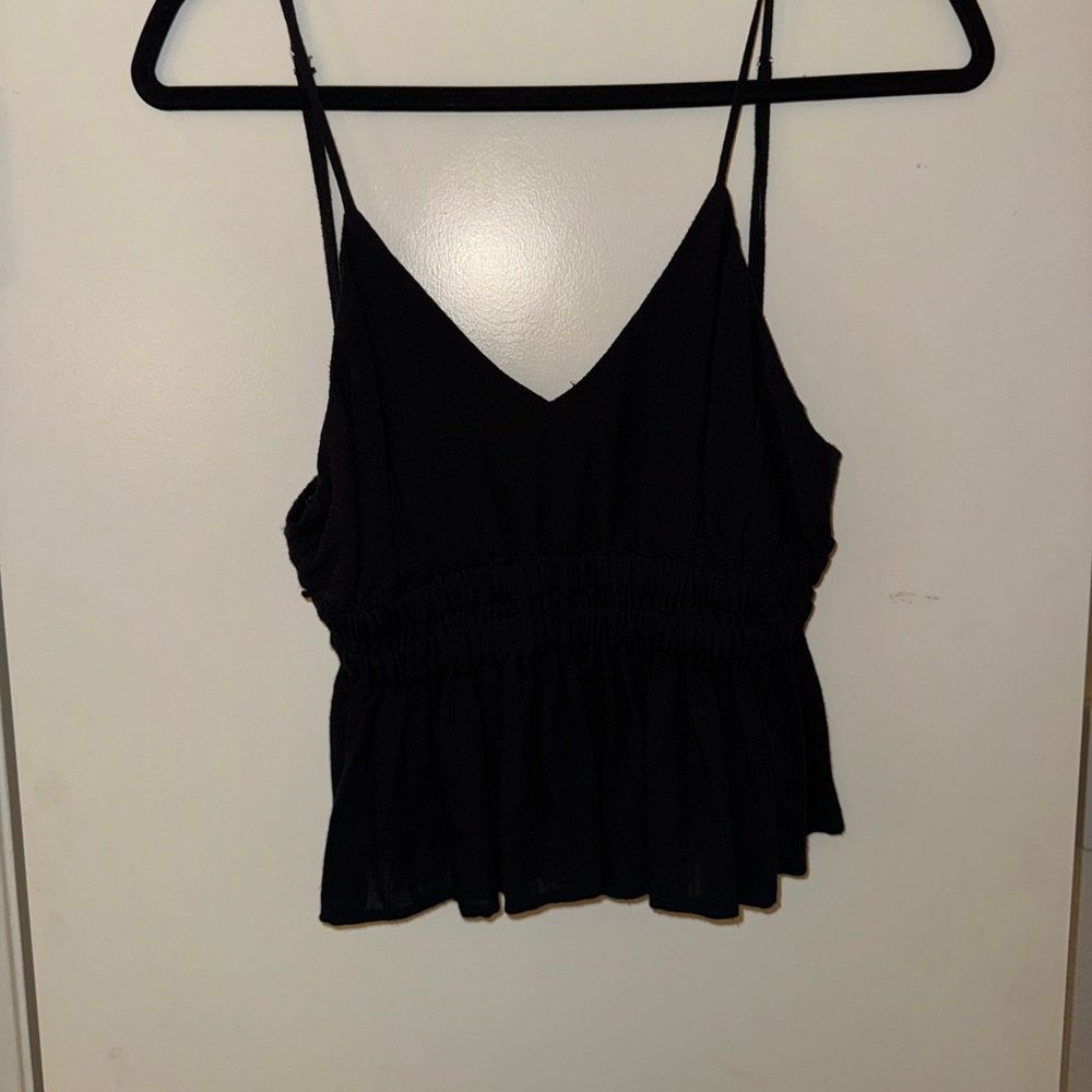 Black flare top
